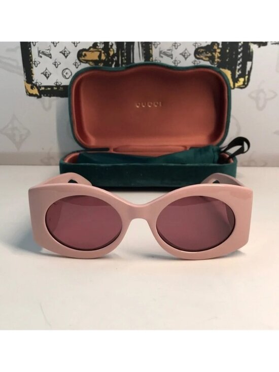 New ✨ Authentic Gucci GG0810S 003 Pink Oversized Sunglasses ✨ main image 7